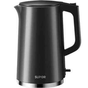苏泊尔（SUPOR）电水壶热水壶 1.7L全钢无缝内胆 双层防烫电热水壶 316L不锈钢烧水壶 SW-17J416L