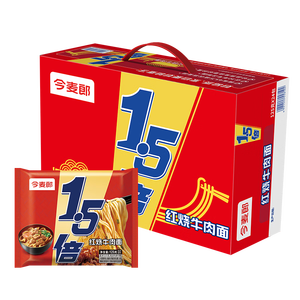 今麦郎方便面泡面袋装 1.5倍速食宵夜红烧牛肉味 整箱批发125g*24袋