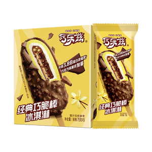伊利【王鹤棣推荐】巧乐兹巧脆棒脆香饼巧克力味冰淇淋75g*5支/盒