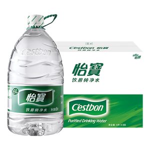 怡宝 饮用水 纯净水6L*3桶装水 整箱装