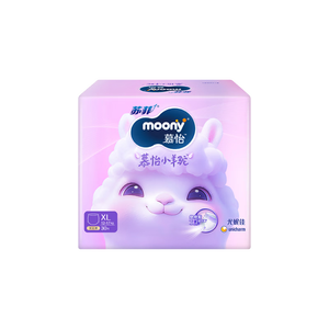 MOONY苏菲尤妮佳Q薄萌羽慕怡小羊驼拉拉裤XL码30片(12-17kg)超薄透气