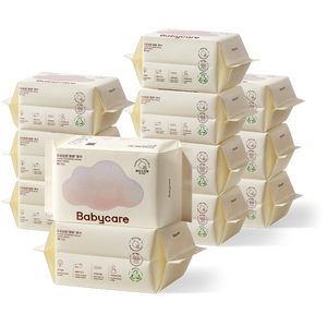 babycare面膜柔巾婴儿一次性洗脸巾干湿两用小熊巾加厚绵柔巾 80抽*12包