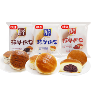 桃李酵母面包混合口味牛奶红豆巧克力早餐手撕糕点心休闲零食整箱920g
