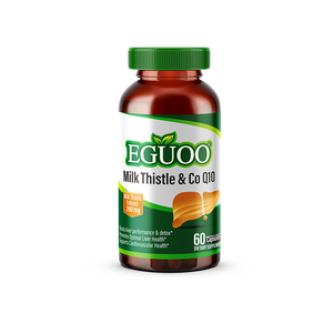 EGUOO【高志凯推荐】原装进口水飞蓟辅酶Q10胶囊转氨酶奶蓟草肝片90粒