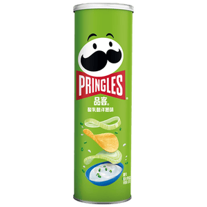 品客（Pringles）薯片桶装罐装马铃薯片休闲办公室零食酸乳酪洋葱味110g
