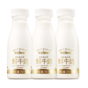 每日鲜语鲜牛奶 3.6g优质蛋白巴氏杀菌乳 250ml*3瓶 低温牛奶