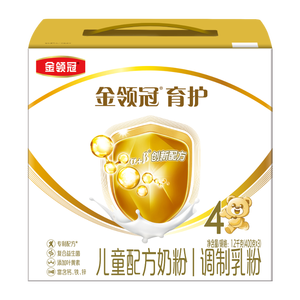 伊利金领冠育护儿童配方奶粉4段3-6岁1200g*1盒 高钙|4亿益生菌