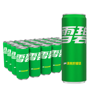 可口可乐（Coca-Cola）檀健次代言 雪碧Sprite柠檬味碳酸饮料 330ml*24摩登罐 