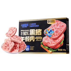 小鹿蓝蓝黑猪午餐肉儿童零食即食火腿肠早餐肉肠宝宝辅食面条搭档原味240g