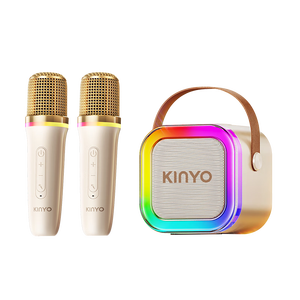 金运（KINYO）k歌麦克风音响一体机无线话筒唱歌家庭KTV套装卡拉OK连电视带声卡户外蓝牙音箱2026新款毕业礼物