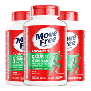 Move Free益节氨糖软骨素钙片绿瓶120粒*3 维骨力中老年人美国氨基葡萄糖