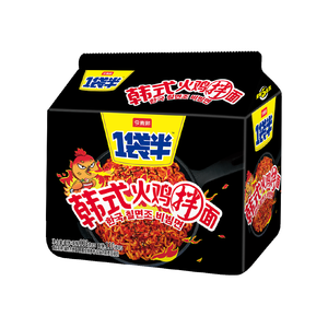 今麦郎方便面 火鸡面拌面袋装 泡面一袋半宵夜速食休闲零食133g*5袋