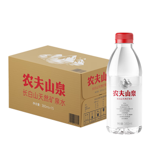 农夫山泉长白山天然矿泉水 380mL*15瓶 整箱装