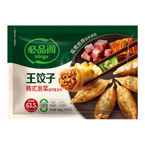 必品阁（bibigo）王饺子 韩式泡菜840g 约24只 水饺蒸饺速食儿童早餐速冻半成品