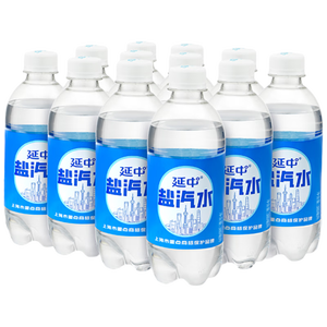 延中 经典原味盐汽水 饮料 380ml*12瓶 整箱