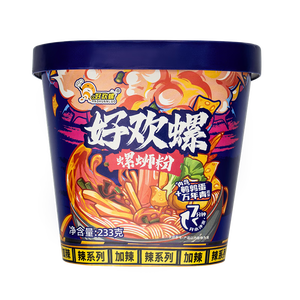 好欢螺（HAOHUANLUO）螺蛳粉冲泡免煮258g桶柳州特产螺狮粉速食米粉米线酸辣粉宵夜泡面