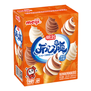 明治牛奶味、巧克力味、牛奶巧克力味迷你雪糕筒38g*6个 冰淇淋彩盒装