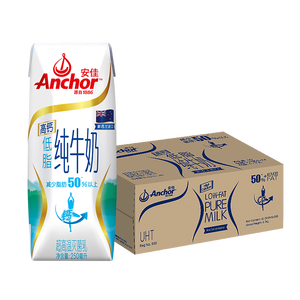 安佳（Anchor）低脂高钙牛奶 250ml*24盒 新西兰原装进口草饲减少50%脂肪