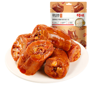 百草味鸭脖甜辣味65g 熟食卤味休闲肉类零食办公室解馋网红小吃