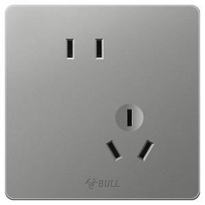 公牛（BULL）开关插座 G12系列 10A斜五孔插座86型插座面板 G12Z223AS 星空灰
