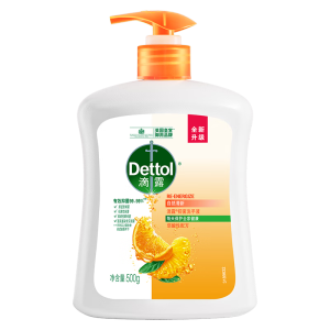 滴露（Dettol）健康抑菌洗手液柑橘500g瓶 消毒抑菌清爽 儿童家庭非补充装替换