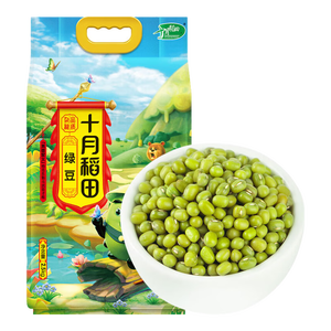 十月稻田 绿豆 5斤 可发豆芽 打豆浆 东北五谷杂粮 粗粮 大米伴侣