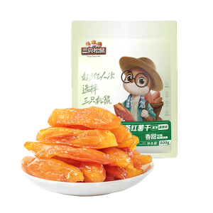 三只松鼠倒蒸红薯干500g番薯地瓜蜜饯果干代餐低脂零食小吃休闲食品