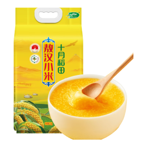十月稻田 敖汉小米2.5kg 金苗K1 内蒙古赤峰 粥米新米 优级黄小米 杂粮5斤