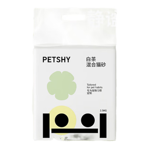petshy白茶猫砂 豆腐混合猫砂除臭控尘可冲厕所2.5kg/包 白茶【1.5mm】猫砂*1包