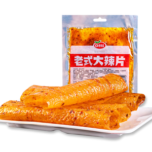 口水娃老式大辣片 怀旧休闲零食小吃豆干辣条儿时豆皮 68g