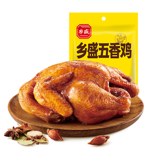 乡盛五香鸡650g 烧鸡扒鸡 卤味熟食整鸡脱骨鸡肉