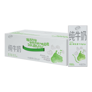 伊利 纯牛奶200ml*24盒/箱 全脂营养乳蛋白 礼盒装 2月底产 环保包装