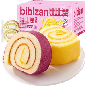 比比赞（BIBIZAN）瑞士卷蛋糕混合味660g营养早餐面包饼干蛋糕点心休闲零食品