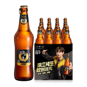珠江啤酒（PEARL RIVER）9度 珠江97纯生啤酒 528ml*12瓶 整箱装