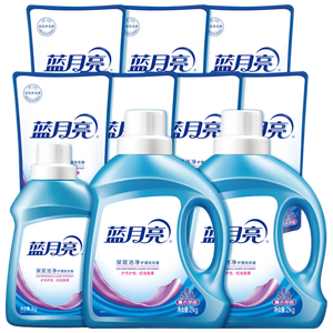 蓝月亮深层洁净洗衣液 薰衣草香 2kg*2+1kg+500g*7袋
