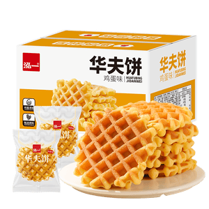 泓一蜂巢华夫饼2斤 早餐面包蛋糕饼干代餐休闲零食办公室下午茶1000g