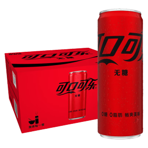 可口可乐（Coca-Cola）无糖可乐碳酸饮料汽水0糖0脂 330mL*20罐新老包装随机