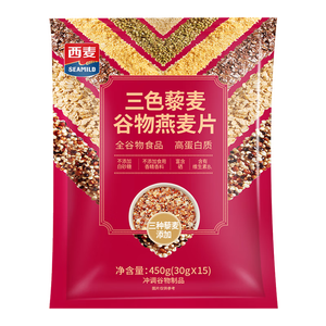 西麦三色藜麦混合谷物燕麦片450g 营养早餐冲饮谷物无额外添加蔗糖