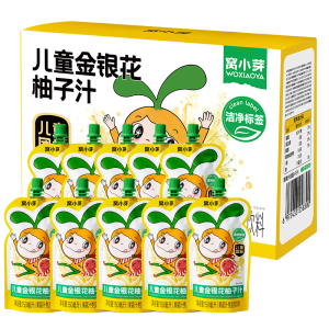 窝小芽金银花柚子汁儿童饮料0添加果汁饮品1.5L（10袋）礼盒装