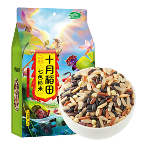 十月稻田 七色糙米 2斤 糙米饭 粗粮主食 新米 黑米 健身粥米 五谷杂粮米