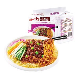 统一炸酱面 老北京炸酱面 袋装 104g*5袋 五连包 干拌面 方便面速食面