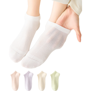 京东京造【10A抑菌】6双女式纯棉袜子夏季新疆棉防臭休闲透气棉短筒袜女