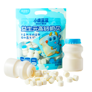小鹿蓝蓝 益生元奶片高钙奶贝量贩装 宝宝零食儿童牛奶片酥脆易咀嚼 240g