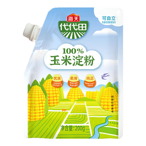 海天淀粉 玉米淀粉200g 烹调勾芡食用生粉蛋糕面包饼干烘焙原料调味品 玉米淀粉200g