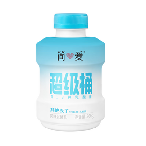 简爱原味超级桶酸奶360g*4瓶 酸奶  低温酸奶