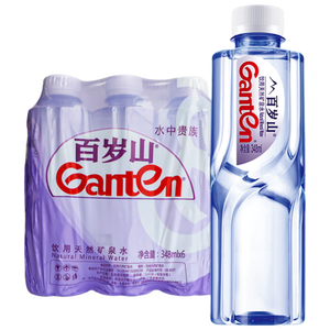 景田 百岁山 饮用天然矿泉水 348ml*6瓶 塑包装