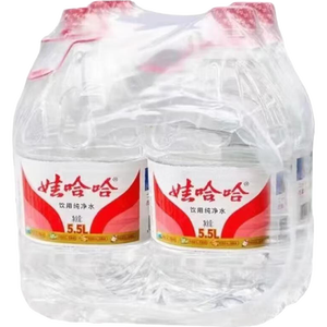 娃哈哈 纯净水5.5L*4桶 塑膜装 整箱水桶装水