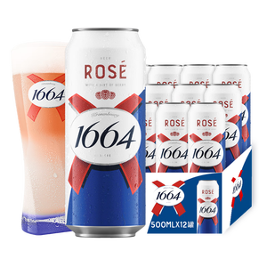 kronenbourg 1664桃红啤酒500ml*12整箱礼盒装精酿整箱装