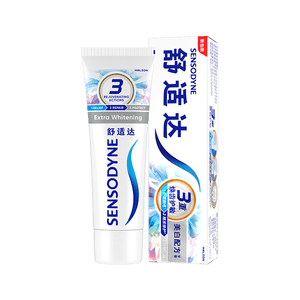 舒适达美白抗敏成人牙膏100g 含氟防蛀亮白去黄去渍清新口气 京东自营