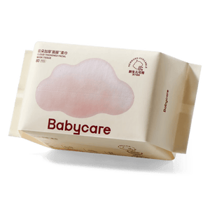 babycare面膜柔巾婴儿干湿两用一次性洗脸巾小熊巾加厚绵柔巾 80抽*1包